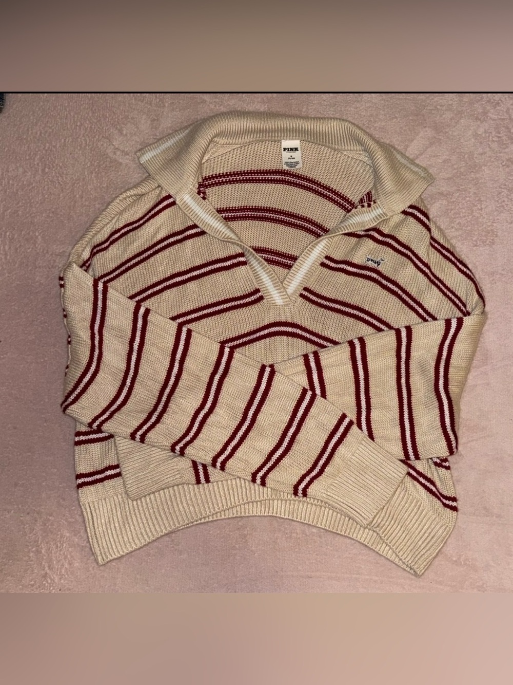 ✨Victoria’s Secret PINK Striped Knit Sweater✨